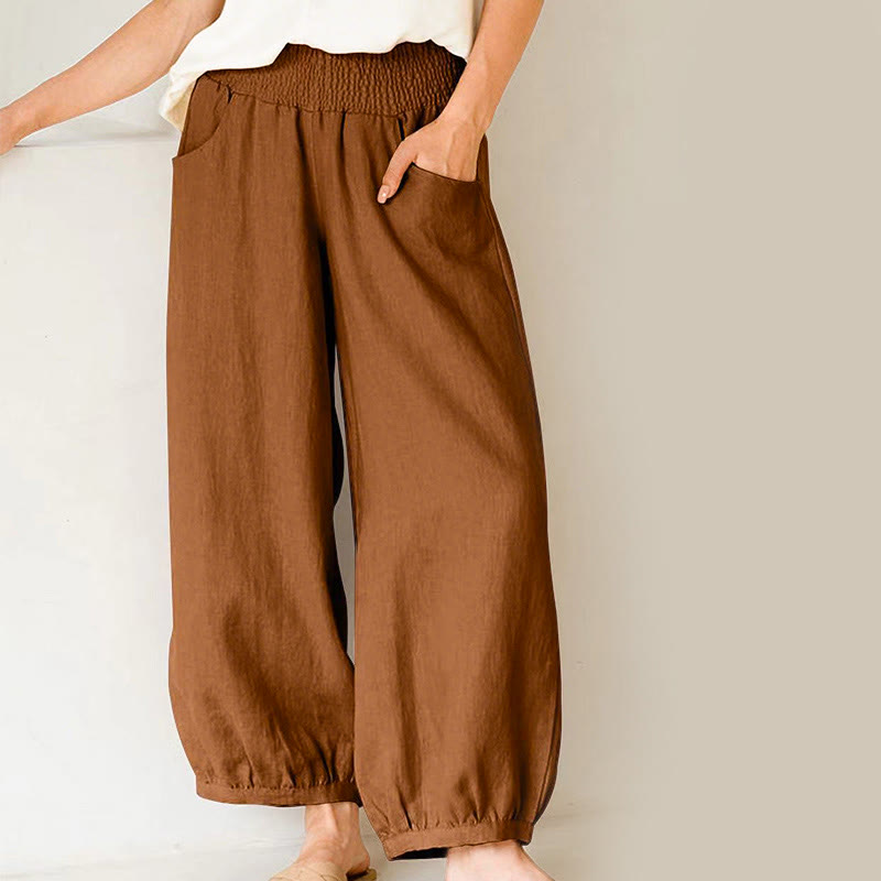 Buddha Stones無地 コットン製 レディース ハーレムパンツ ポケット付き - ペルー - US16、 UK/AU20、 EU48 (3XL) - image 6