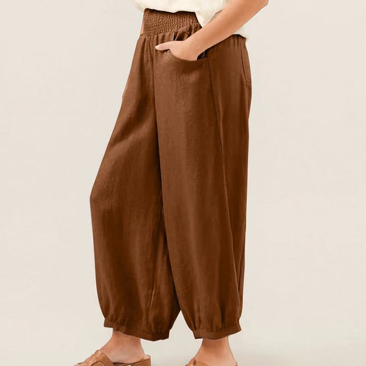 Buddha Stones無地 コットン製 レディース ハーレムパンツ ポケット付き - image 7