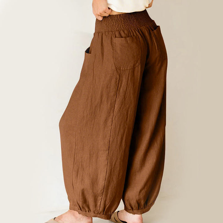Buddha Stones無地 コットン製 レディース ハーレムパンツ ポケット付き - image 8