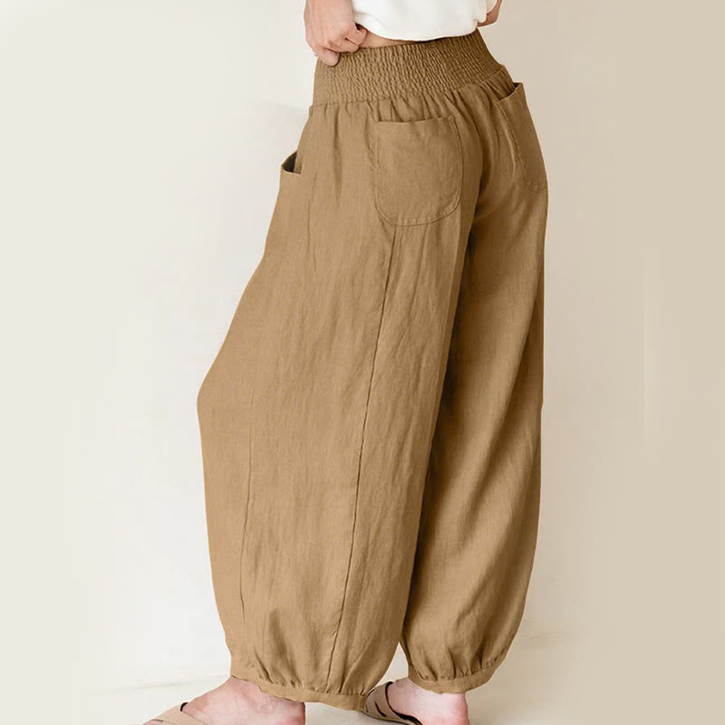 Buddha Stones無地 コットン製 レディース ハーレムパンツ ポケット付き - image 12