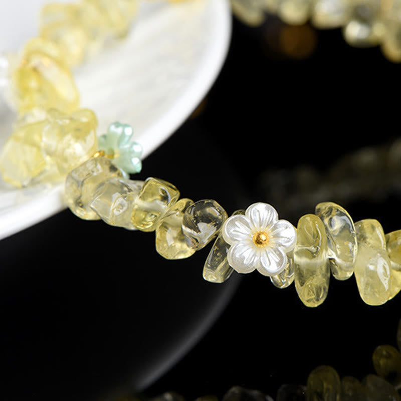 Buddha Stones 天然アクアマリン、ペリドット、ストロベリークォーツ、各種クリスタルを使用したセレニティブレスレット - image 21