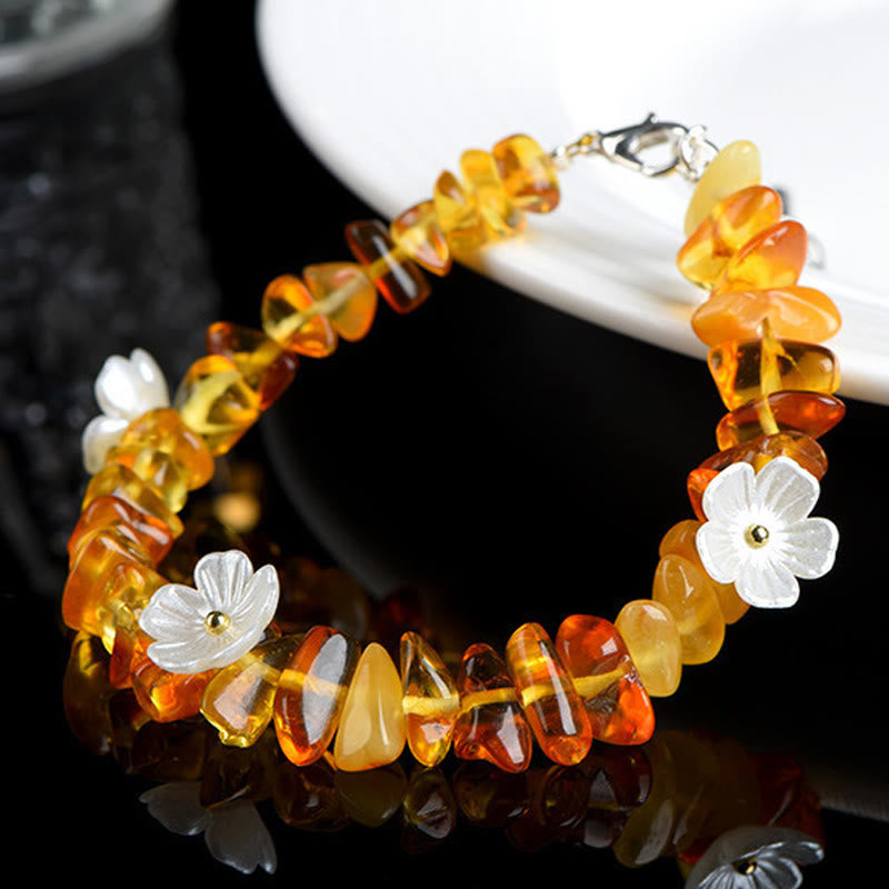 Buddha Stones 天然アクアマリン、ペリドット、ストロベリークォーツ、各種クリスタルを使用したセレニティブレスレット - image 26