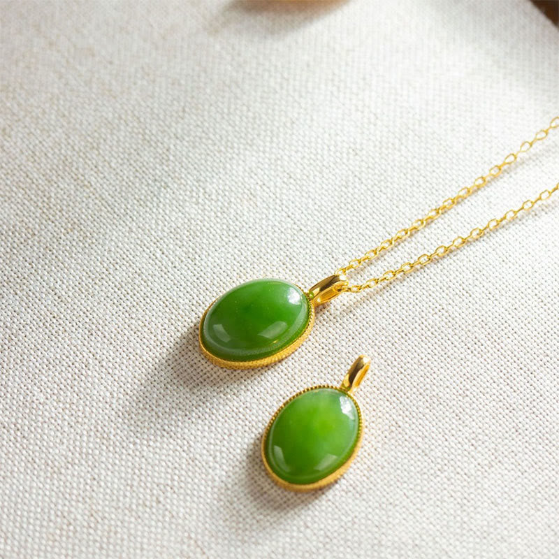 Buddha Stones 925スターリングシルバー製天然和田翡翠ラウンドデザイン豊かさネックレスペンダント - image 3