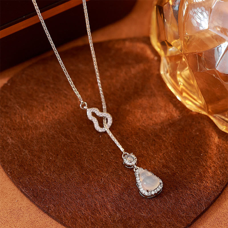 Buddha Stones ダブルゴーヤカルセドニー銅ポジティブネックレスペンダント - image 4