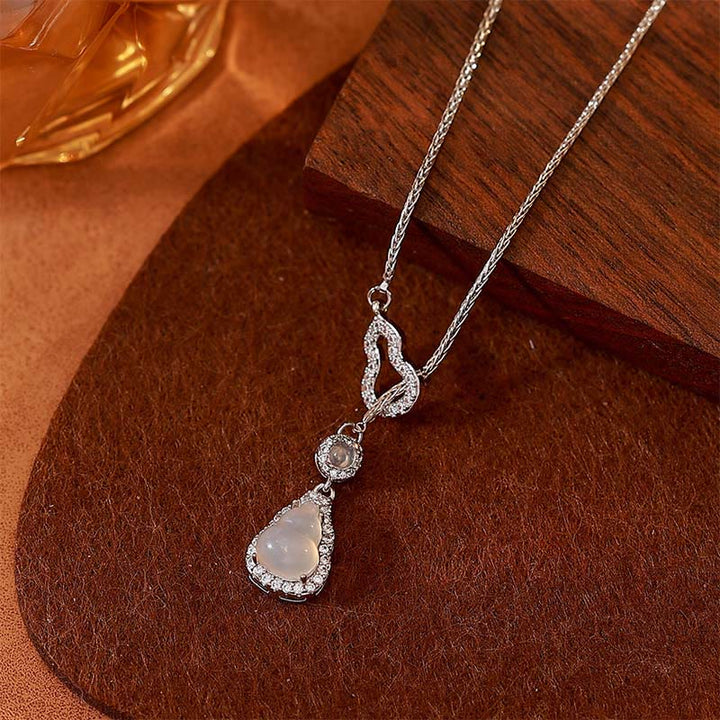 Buddha Stones ダブルゴーヤカルセドニー銅ポジティブネックレスペンダント - image 2