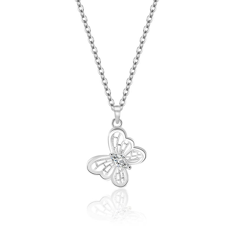 Buddha Stones 999スターリングシルバー製バタフライプロテクションネックレスペンダント - image 4