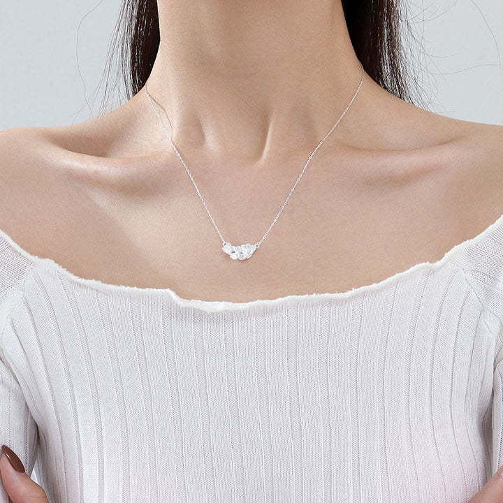 Buddha Stones 999スターリングシルバー製フラワー良縁祈願ネックレスペンダント - image 7