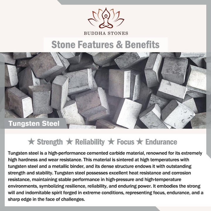 Buddha Stones ハンマー加工を施したタングステン鋼製強化リング - image 4