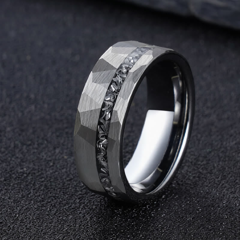 Buddha Stones ハンマー加工を施したタングステン鋼製強化リング - 21.4mm - image 0