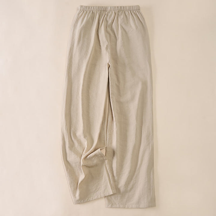 Buddha Stones シンプルなドローストリングデザインのレディースワイドレッグパンツ（ポケット付き） - image 14