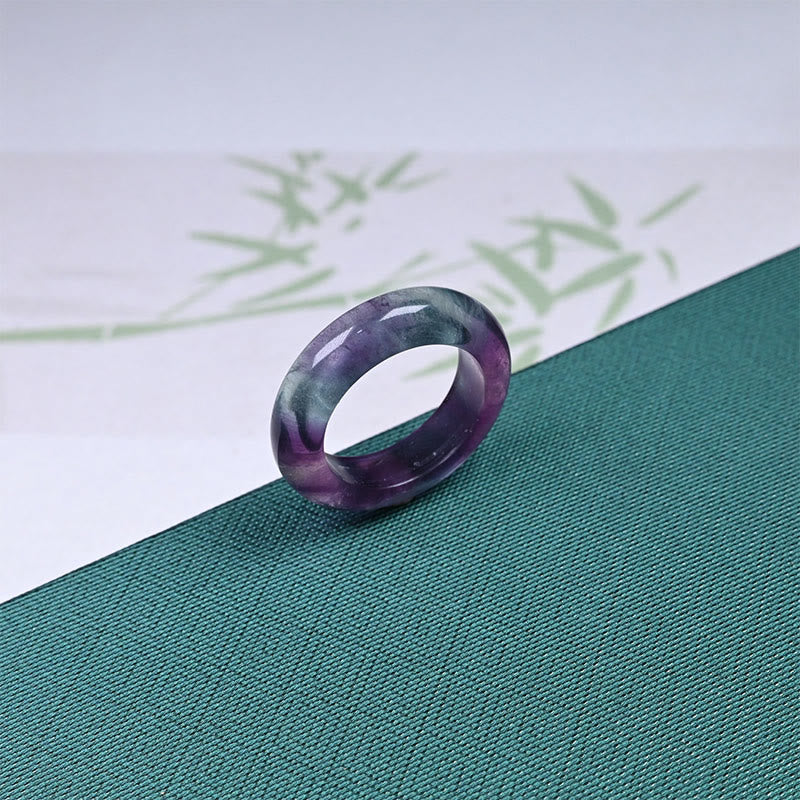 Buddha Stones天然フローライト保護リング - 蛍石 - 20mm - image 1