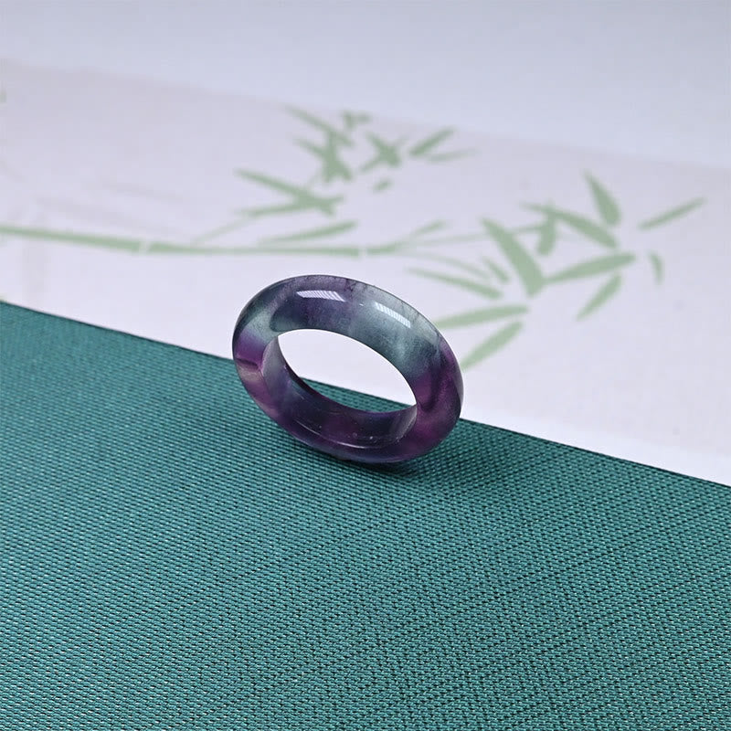 Buddha Stones天然フローライト保護リング - image 4