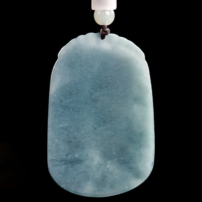 Buddha Stones 天然翡翠彫刻 双鯉ロープ豊かさネックレスペンダント - image 3
