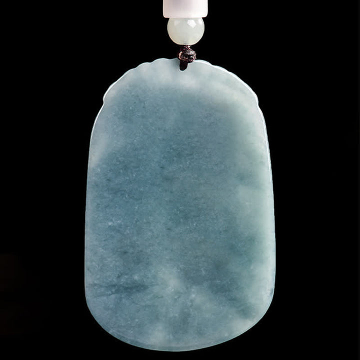 Buddha Stones 天然翡翠彫刻 双鯉ロープ豊かさネックレスペンダント - image 3