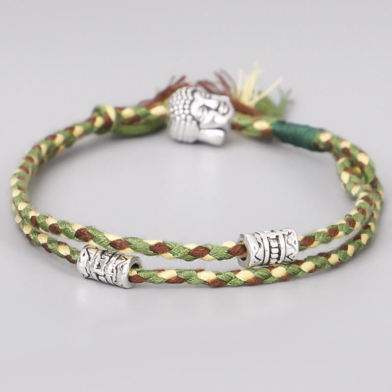 Buddha Stonesヘッドセレニティストリングブレスレット - 緑 - image 3