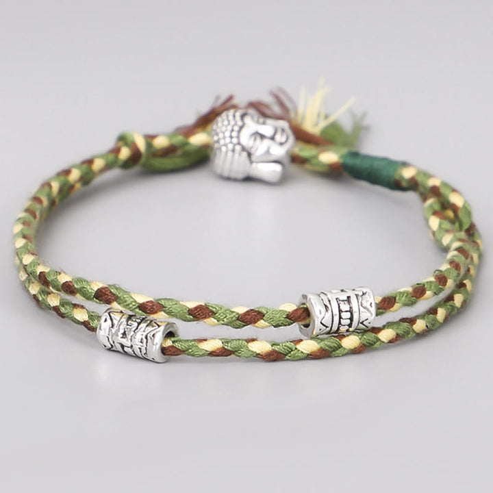Buddha Stonesヘッドセレニティストリングブレスレット - 緑 - image 3