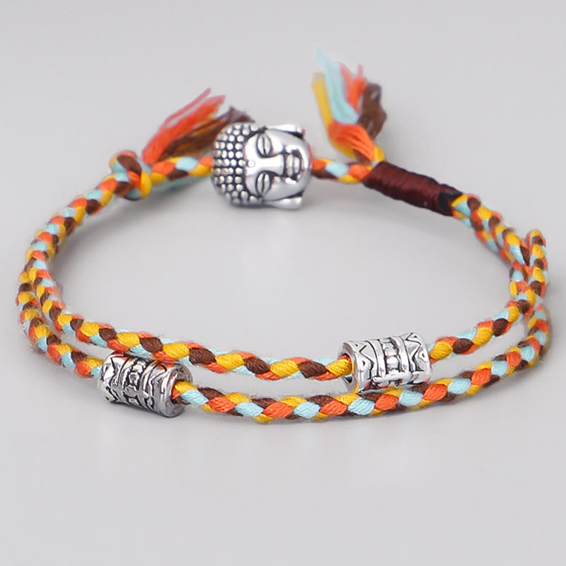 Buddha Stonesヘッドセレニティストリングブレスレット - 水色 - image 6