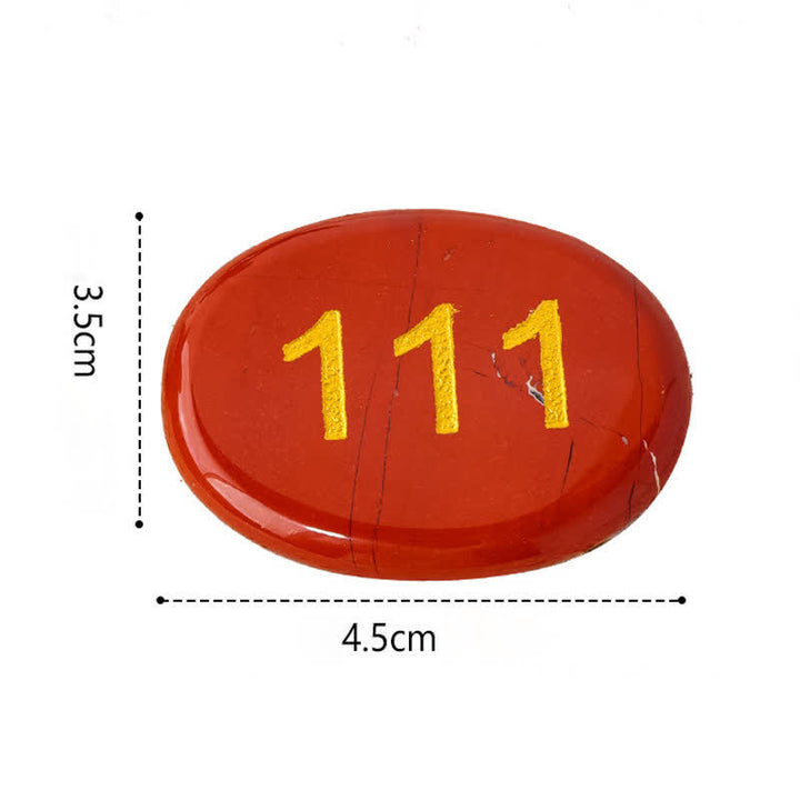 Buddha Stones エンジェルナンバー ホワイトクリスタル レッドジャスパー ピンククリスタル グリーンアベンチュリン 瞑想用パームストーン - image 5