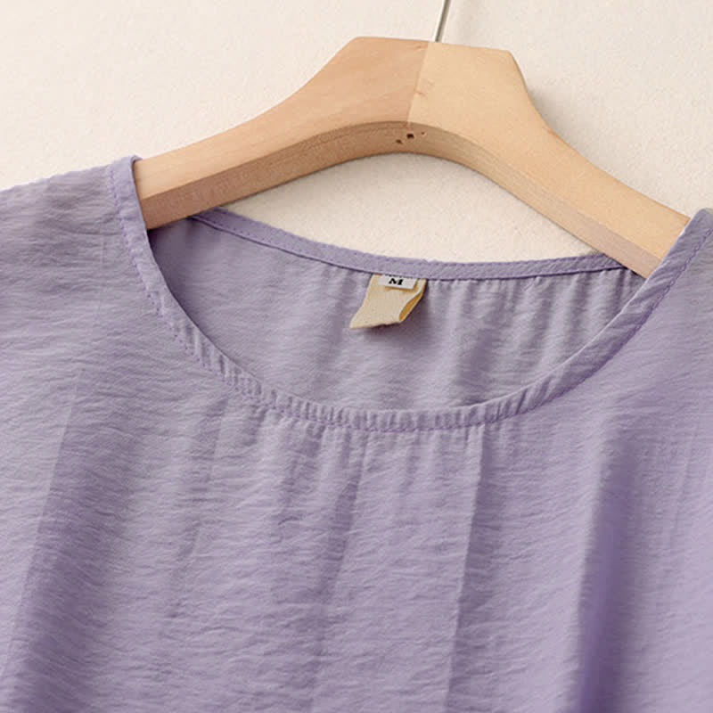 Buddha Stones 無地 カエルボタンデザイン パフスリーブ 半袖 レディースTシャツ - image 15