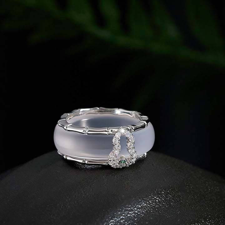 Buddha Stones 玉髄ひょうたん花ハーモニーリング - image 7