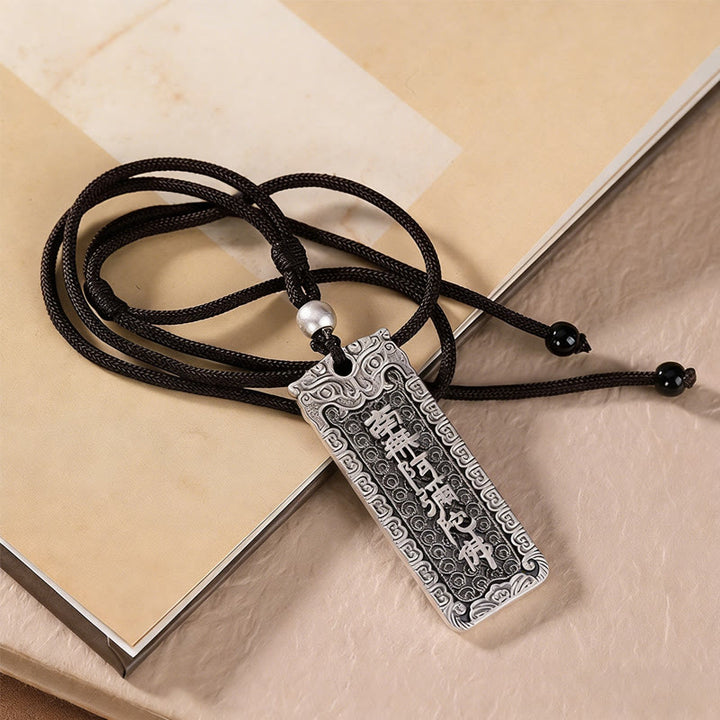 Buddha Stones 銅のナモ・アミタバ・オーム・マニ・パドメ・フム・ロープ・ウィズダム・ネックレス・ペンダント - 南無阿弥陀仏 - image 6