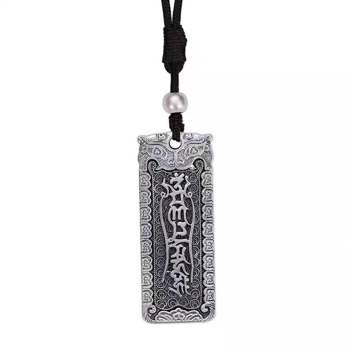 Buddha Stones 銅のナモ・アミタバ・オーム・マニ・パドメ・フム・ロープ・ウィズダム・ネックレス・ペンダント - image 3