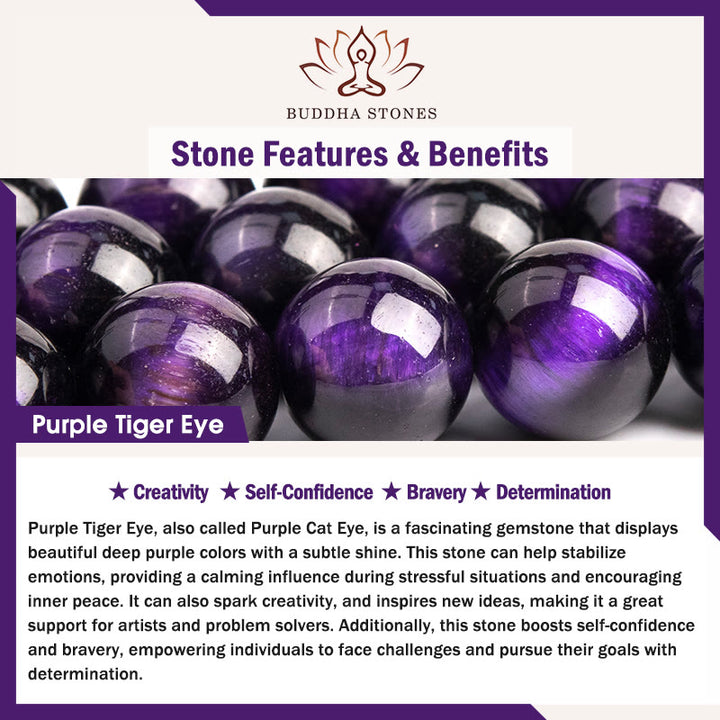 Buddha Stones天然レッドタイガーアイパープルタイガーアイビーズグリーンリーフ守護ブレスレット - image 15