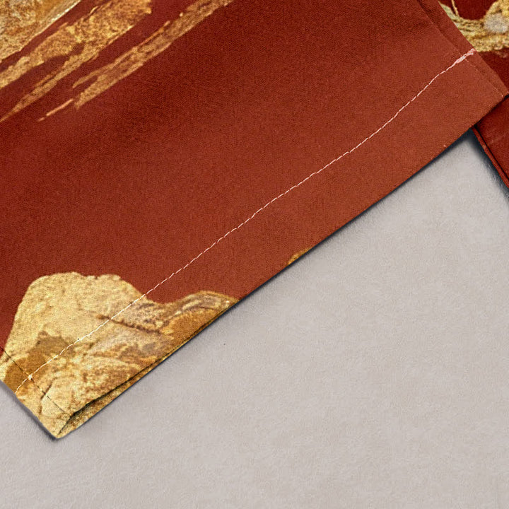 Buddha Stones コットンマウンテン ムーン＆バタフライ柄 ウエストゴム入り レディースパンツ（ポケット付き） - image 4