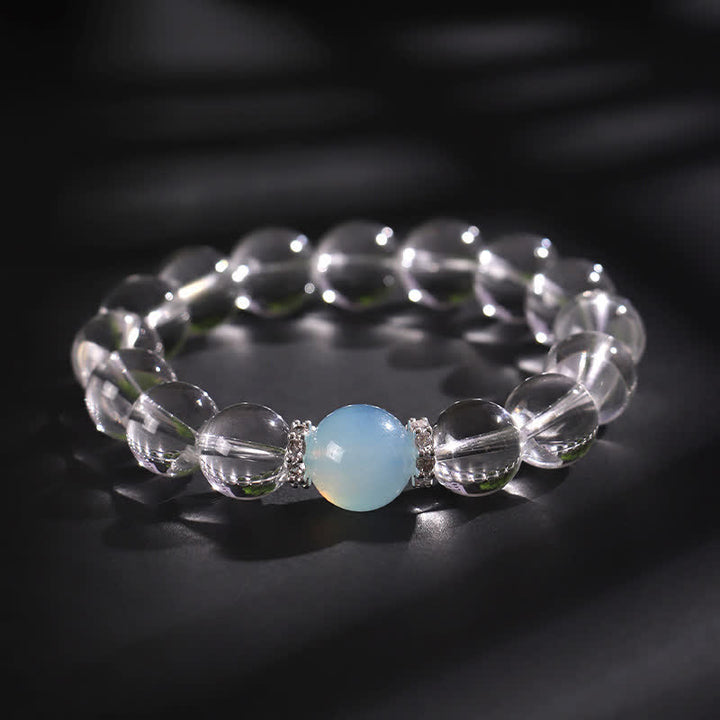 Buddha Stones クリアクォーツアクアマリンヒーリングブレスレット - image 11