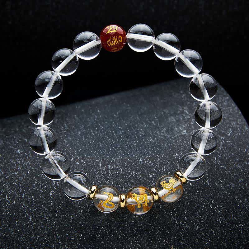 Buddha Stones クリアクォーツの干支ヒーリングブレスレット - image 14