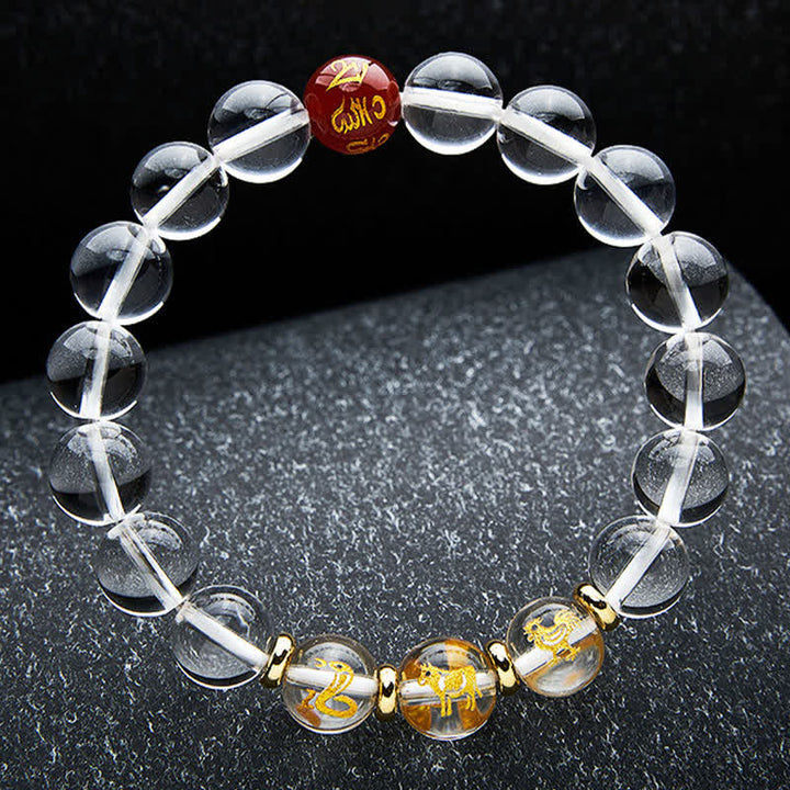 Buddha Stones クリアクォーツの干支ヒーリングブレスレット - image 15
