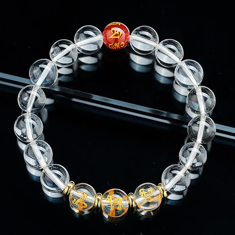 Buddha Stones クリアクォーツの干支ヒーリングブレスレット - image 17