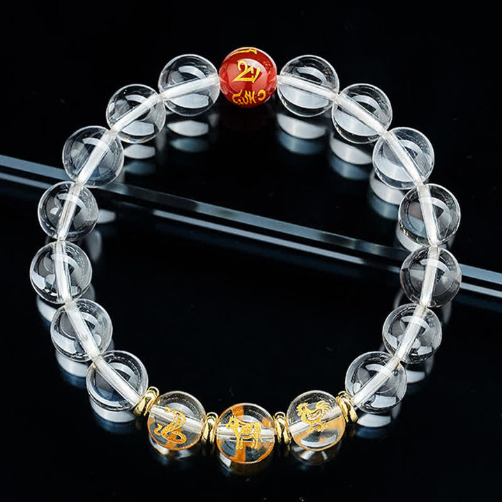 Buddha Stones クリアクォーツの干支ヒーリングブレスレット - image 17