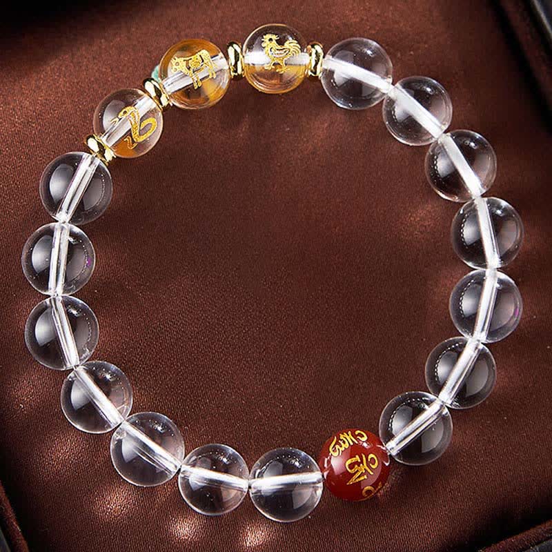 Buddha Stones クリアクォーツの干支ヒーリングブレスレット - image 13