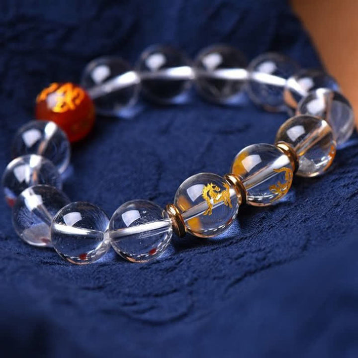 Buddha Stones クリアクォーツの干支ヒーリングブレスレット - image 5