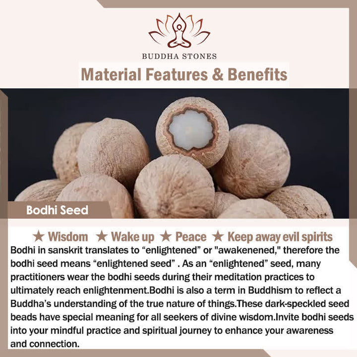 Buddha Stones 菩提樹の実と黒檀で作られた猫の足の形をした、清らかさと知恵を象徴するブレスレット - image 4