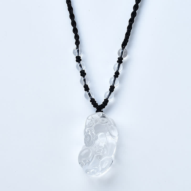 Buddha Stones 天然クリアクォーツ貔貅（PiXiuビーズロープネックレス - image 4