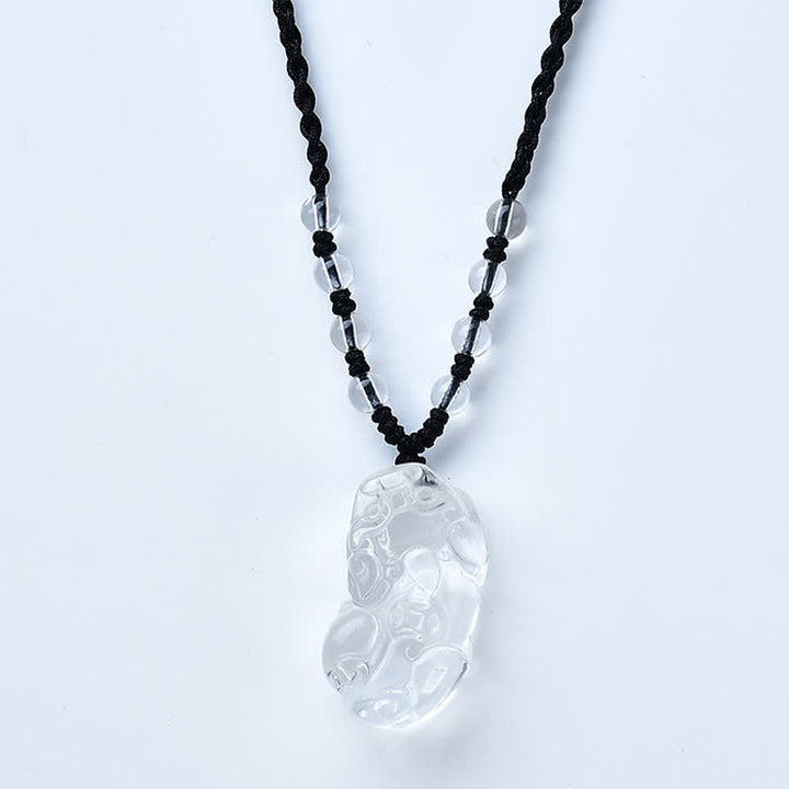 Buddha Stones 天然クリアクォーツ貔貅（PiXiuビーズロープネックレス - image 4