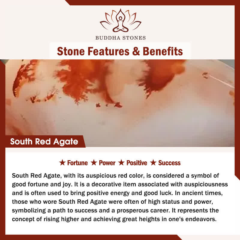 Buddha Stones ジービーズ 南赤瑪瑙 編み込みロープ守護ブレスレット - image 4