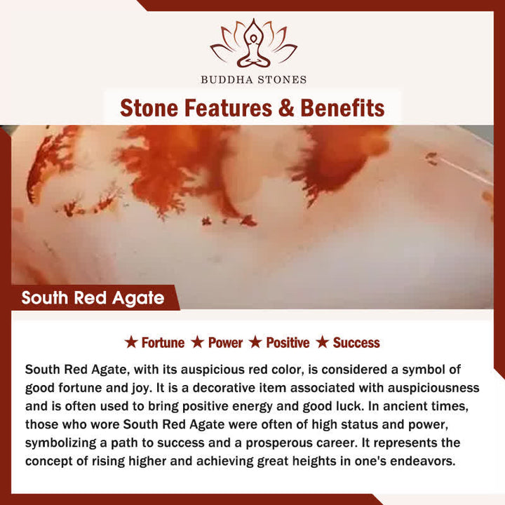 Buddha Stones ジービーズ 南赤瑪瑙 編み込みロープ守護ブレスレット - image 4