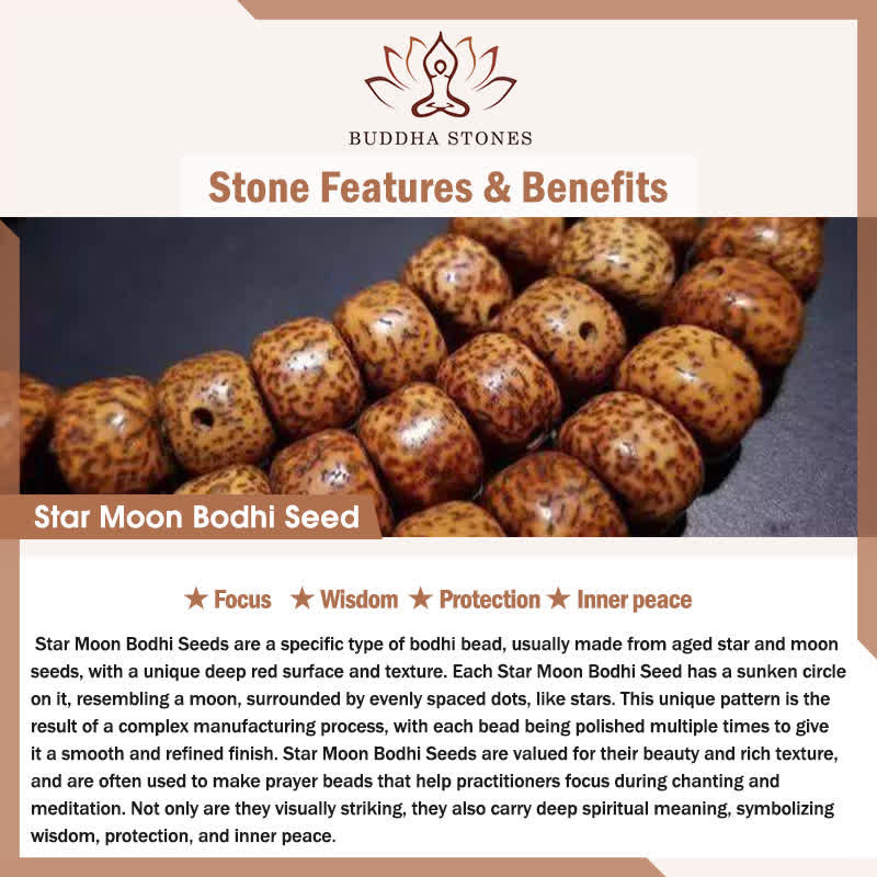 Buddha Stones 星月菩提樹の種狐ひょうたん知恵チベット手作り108マーラー数珠 - image 5