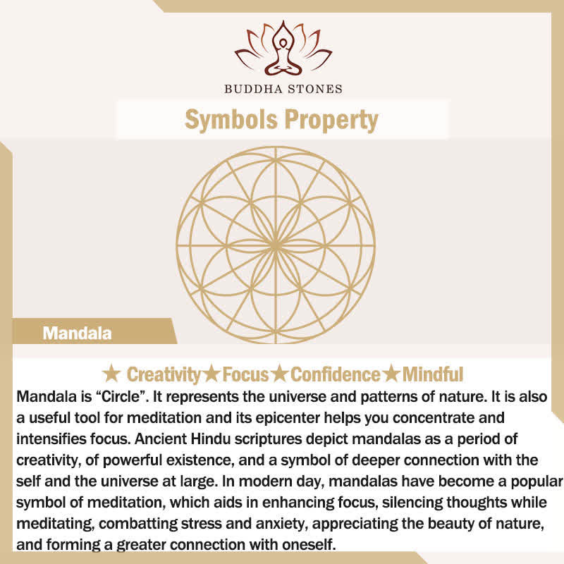 Buddha Stones マンダラ模様の編み込みロープ製自信ブレスレット - image 5