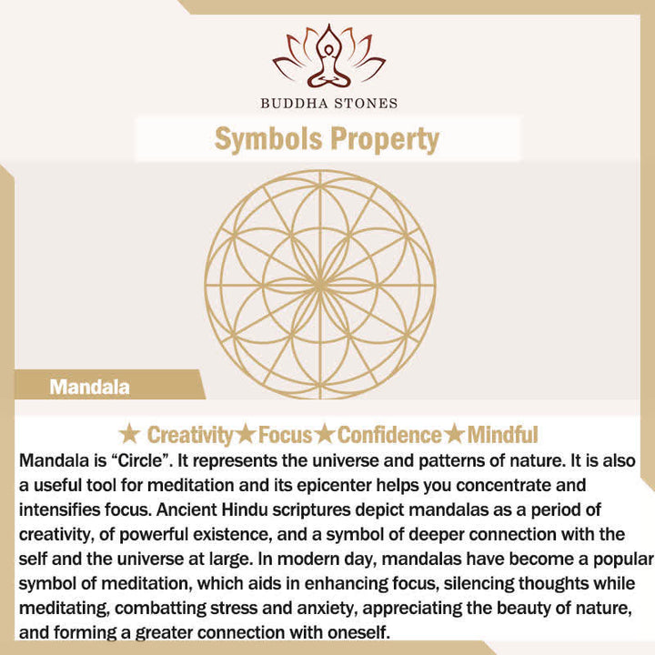 Buddha Stones マンダラ模様の編み込みロープ製自信ブレスレット - image 5
