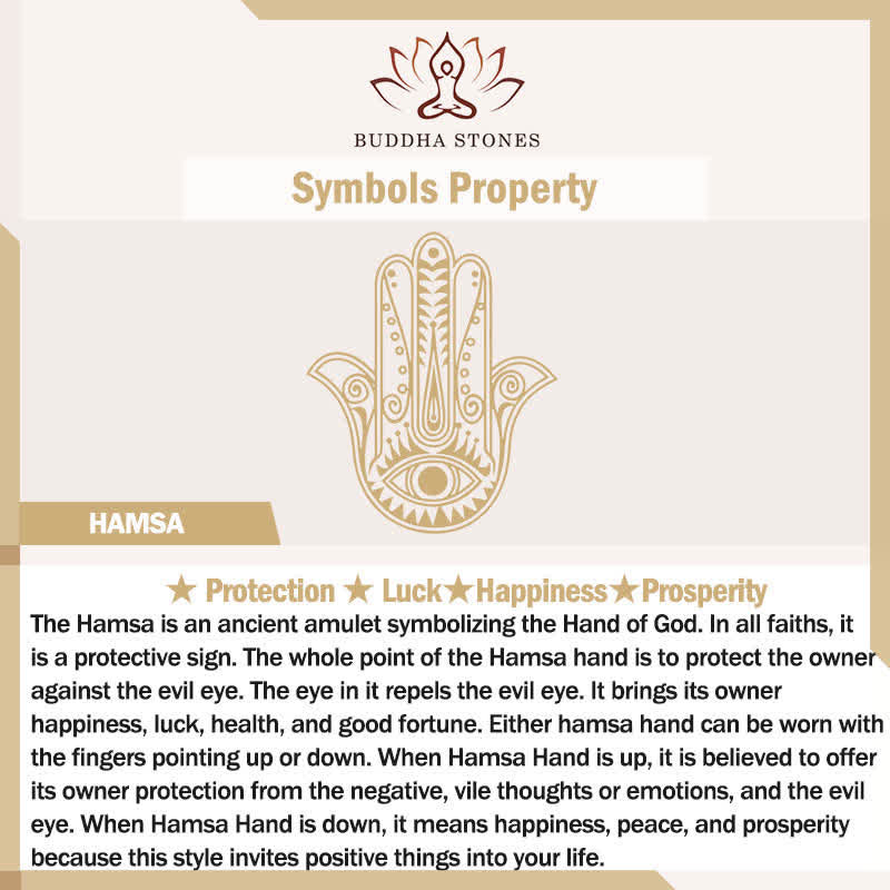 Buddha Stones 天然黒曜石ハムサパーム象嵌クリスタル強化ネックレス - image 2