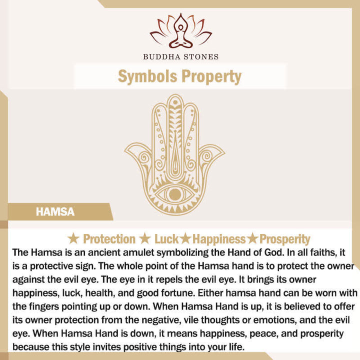 Buddha Stones 天然黒曜石ハムサパーム象嵌クリスタル強化ネックレス - image 2