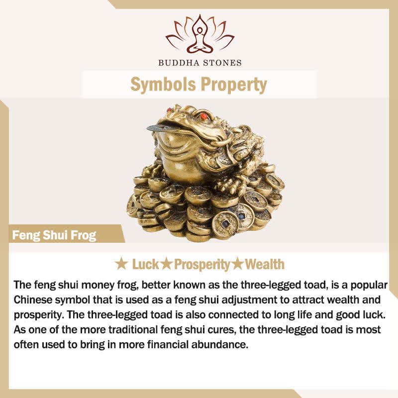 Buddha Stones 真鍮製の三本足の金運カエル（富と幸運繁栄のシンボル） - image 5