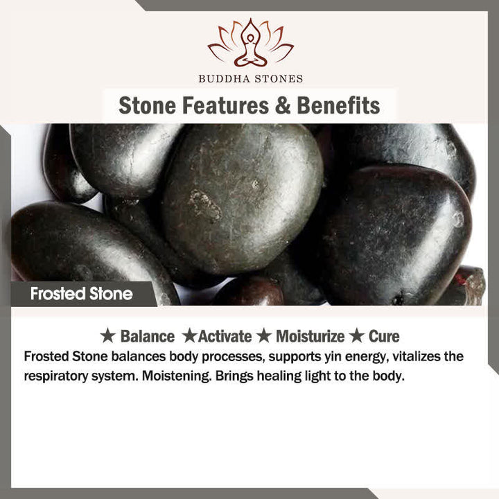 Buddha Stones 陰陽ヘマタイトフロストストーン溶岩石サポートブレスレット - image 11