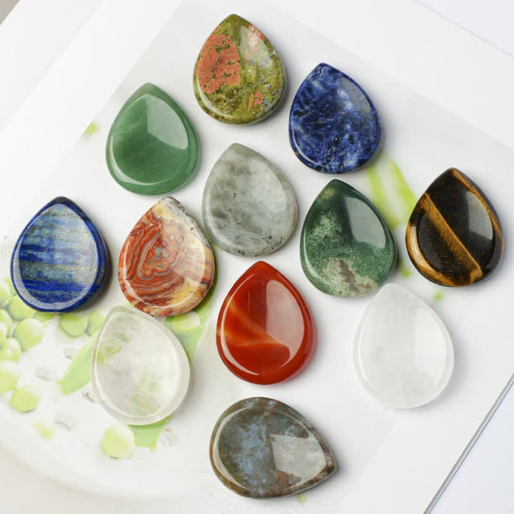 Buddha Stones ティアドロップ型お守りクリスタル装飾石 34×26×7.8cm - image 32