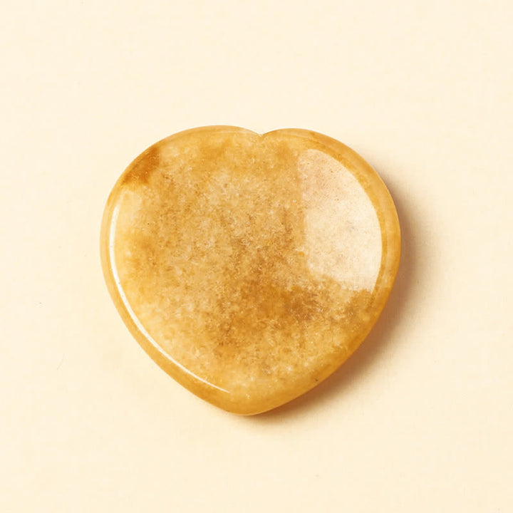 Buddha Stones ハート型の心配解消ストーン オパール ローズクォーツ モチベーション クリスタル装飾 4*4*0.7cm - 天然トパーズ（色味は個体差があります） - 4×4×0.7cm - image 7