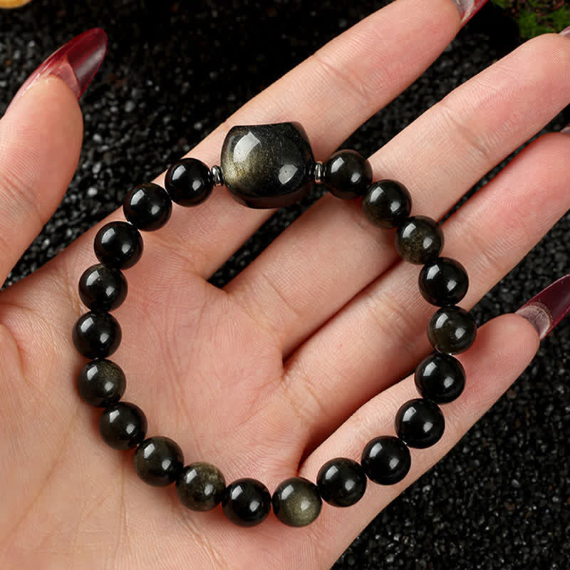 Buddha Stones かわいい猫のデザイン、ブルーレースアゲート、クリアクォーツビーズブレスレット - image 25